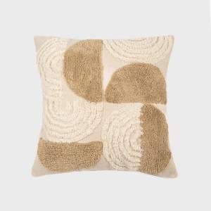 Cojín cuadrante algodón Zafra natural 50x50 - funda + relleno