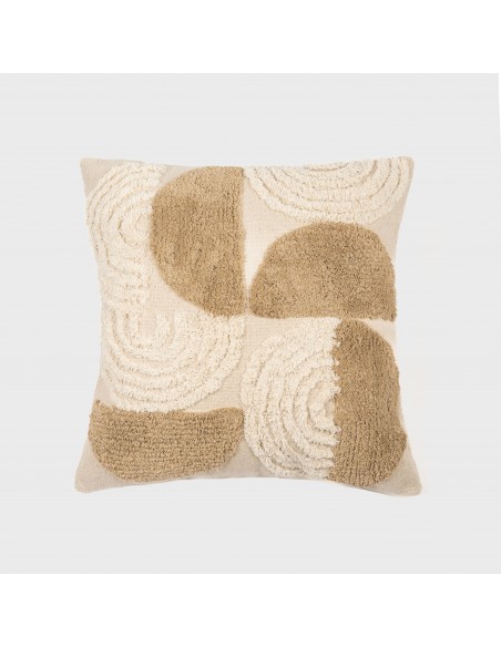 Cojín cuadrante algodón Zafra natural 50x50 - funda + relleno