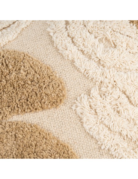 Cojín cuadrante algodón Zafra natural 50x50 - funda + relleno