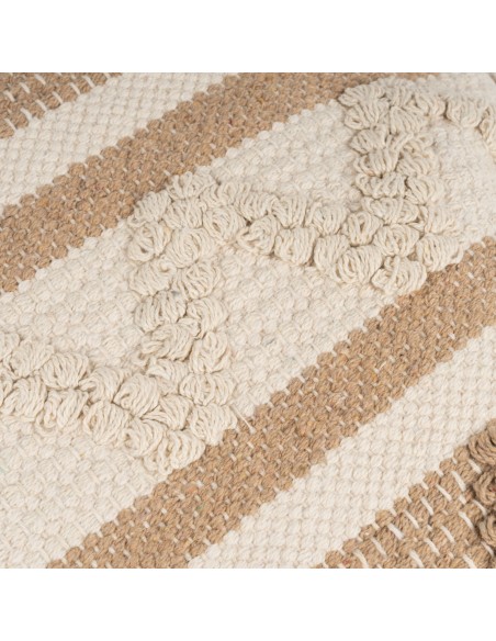 Cojin cuadrante Parparela arena - negro 45x45 - funda + relleno