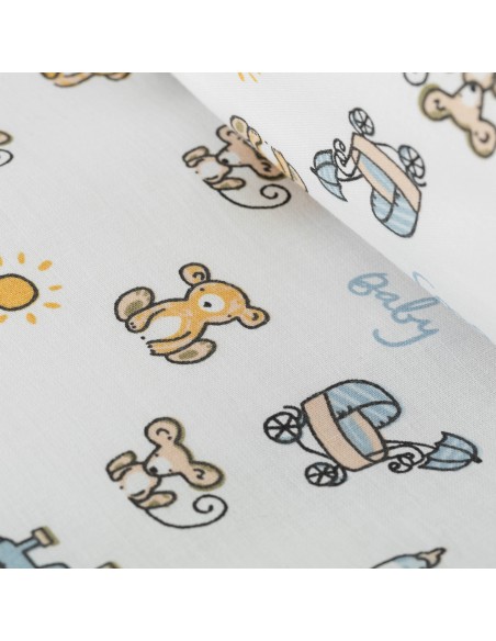 Funda nórdica algodón Nico celeste