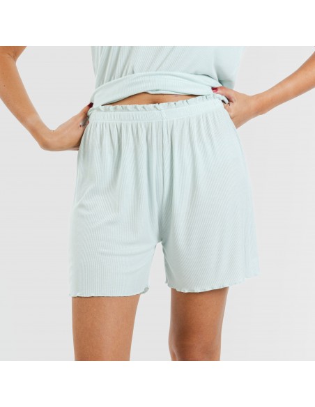 Pijama corto de manga corta mujer canale viscosa liso
