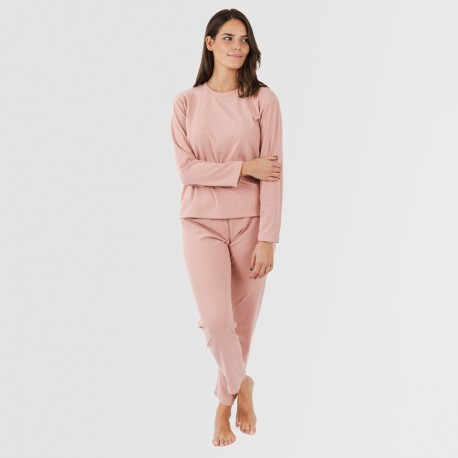 Pijama canalé Raya ancha lisa