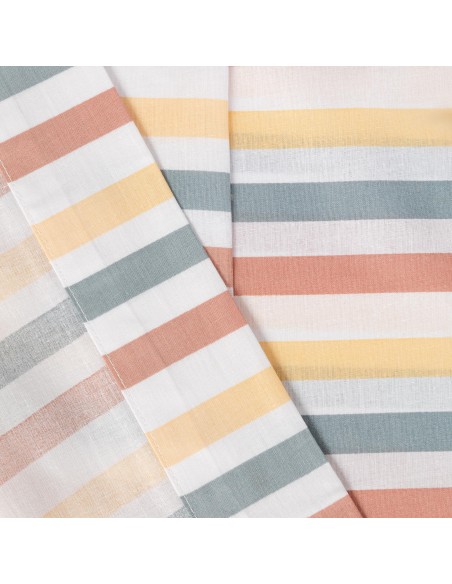 Juego de sábanas algodón Raya Laia cuna