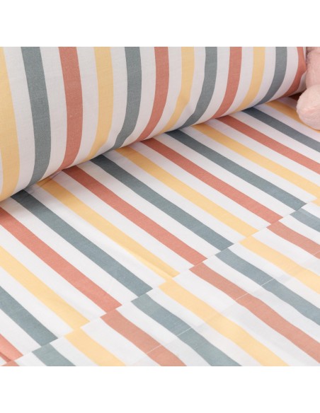 Juego de sábanas algodón Raya Laia cuna