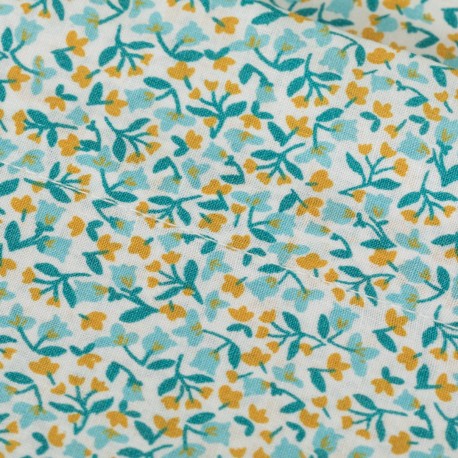 Juego de sábanas algodón percal Uriva verde tiffany