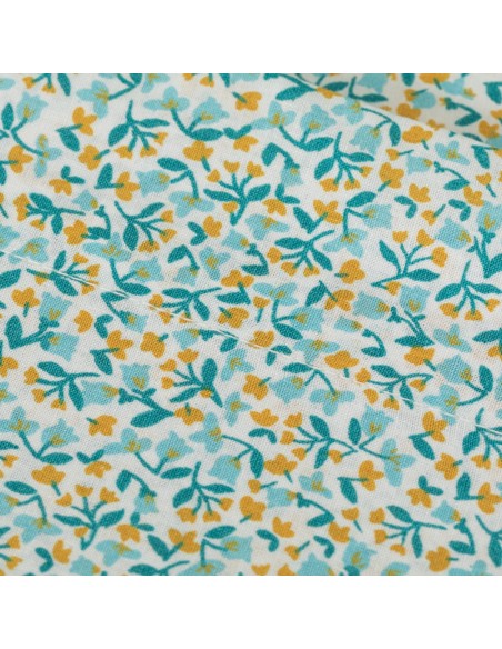 Juego de sábanas algodón percal Uriva verde tiffany