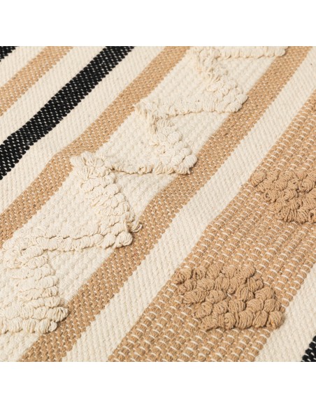 Alfombra algodón Parparela arena - negro