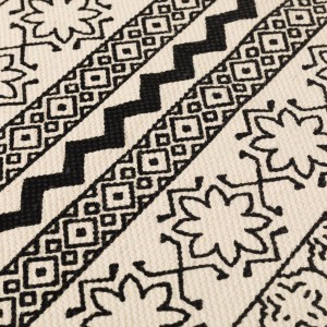 Alfombra algodón Galatea blanco - negro 2