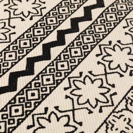Alfombra algodón Galatea blanco - negro