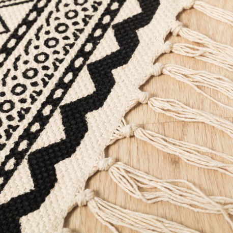 Alfombra algodón Galatea blanco - negro