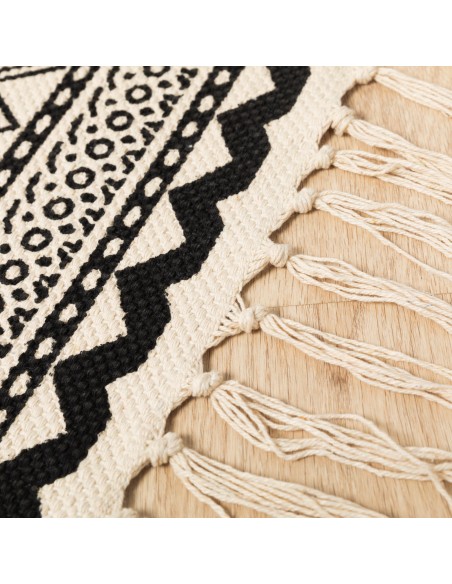 Alfombra algodón Galatea blanco - negro
