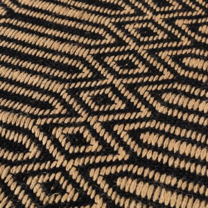 Alfombra algodón jute Rafia arena negro 2