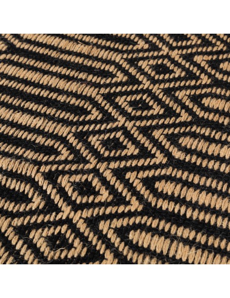 Alfombra algodón jute Rafia arena negro