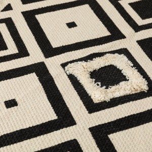 Alfombra algodón Rosetto beige - negro 2