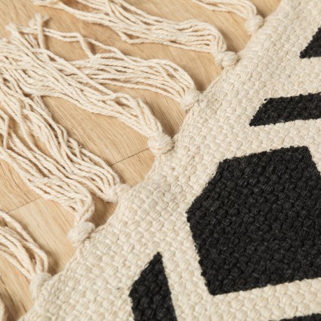 Alfombra algodón Rosetto beige - negro