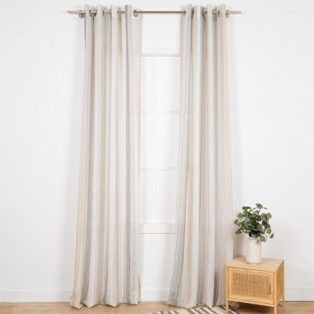 Cortina Libia Raya Vertical gris perla