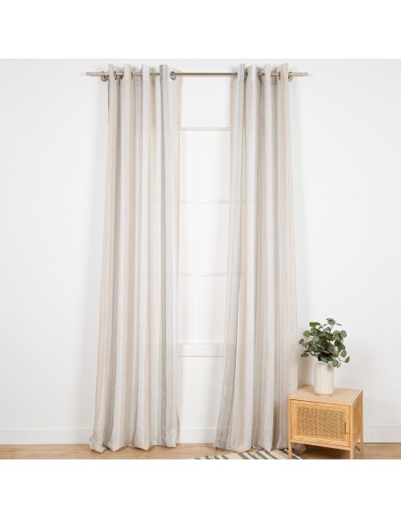 Cortina Libia Raya Vertical gris perla