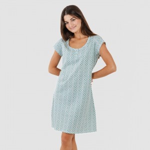 Blusón algodón Bianca verde menta