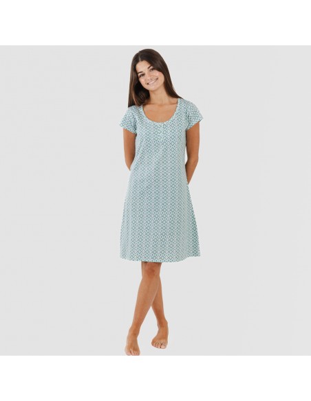 Blusón algodón Bianca verde menta