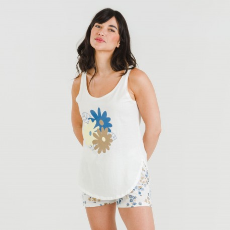 Pijama corto algodón Arauz indigo