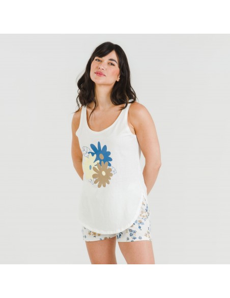 Pijama corto algodón Arauz indigo