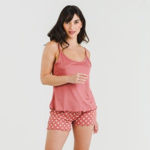 Pijama tirantes mujer soft Missy marsala