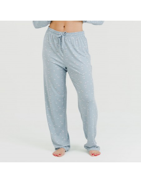 Pijama largo mujer soft Tabitha indigo