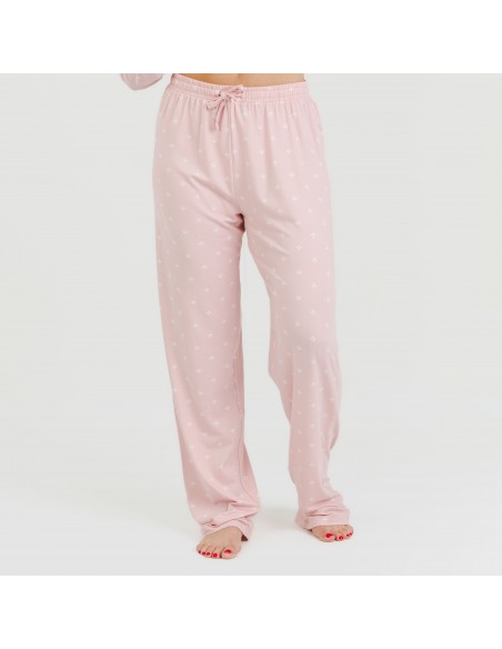 Pijama largo mujer soft Embera rosa palo