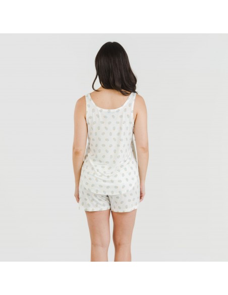 Pijama tirantes mujer viscosa Spring verde tiffany
