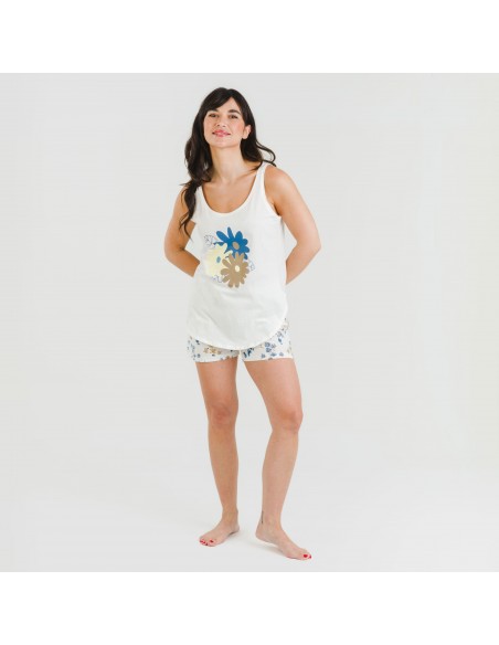 Pijama corto algodón Arauz indigo