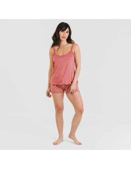 Pijama tirantes mujer soft Missy marsala