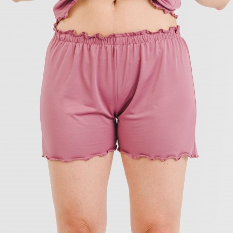 Pijama manga corta mujer soft liso