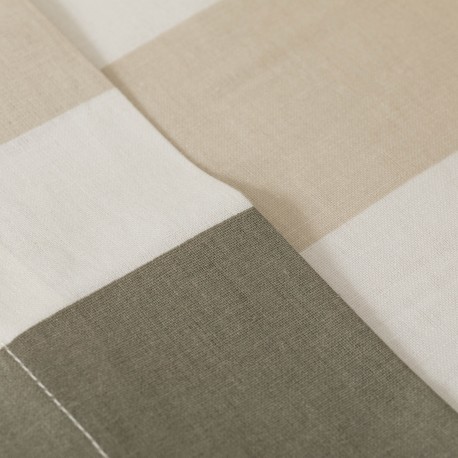 Juego de sábanas algodón Raya Calcuta verde seco