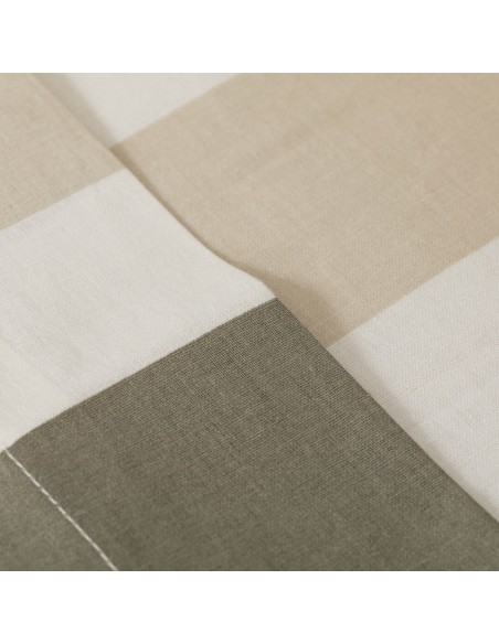 Juego de sábanas algodón Raya Calcuta verde seco