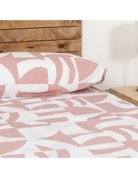 Juego de sábanas algodón Martineli malva