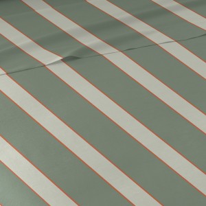 Juego de sábanas algodón Raya Marita verde seco 2