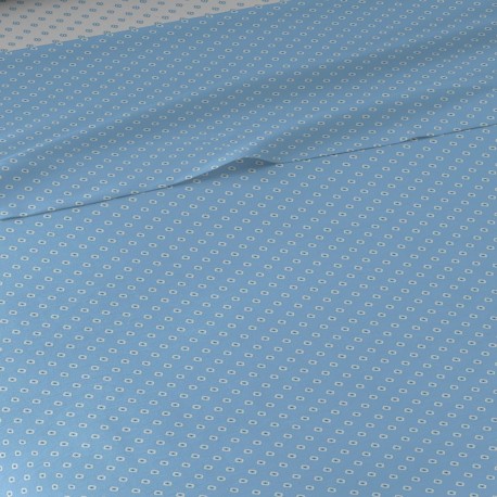 Juego de sábanas algodón Verso reversible indigo