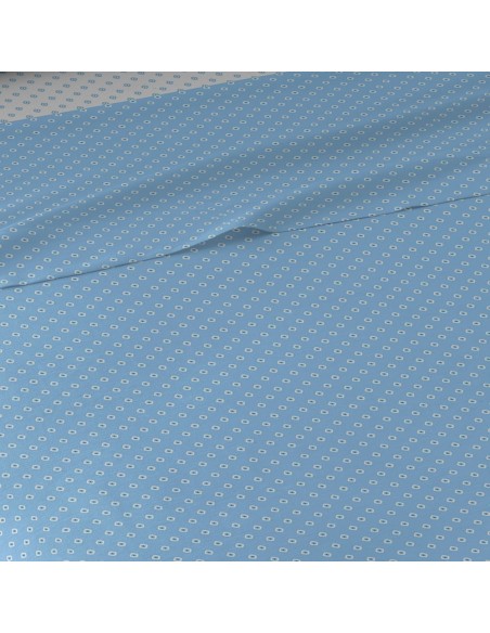 Juego de sábanas algodón Verso reversible indigo