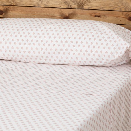 Juego de sábanas algodón Indolis malva