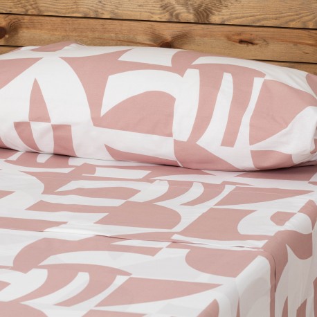 Juego de sábanas algodón Martineli malva