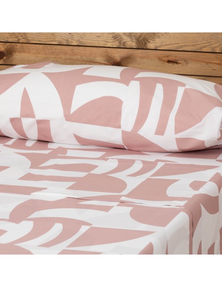 Juego de sábanas algodón Martineli malva