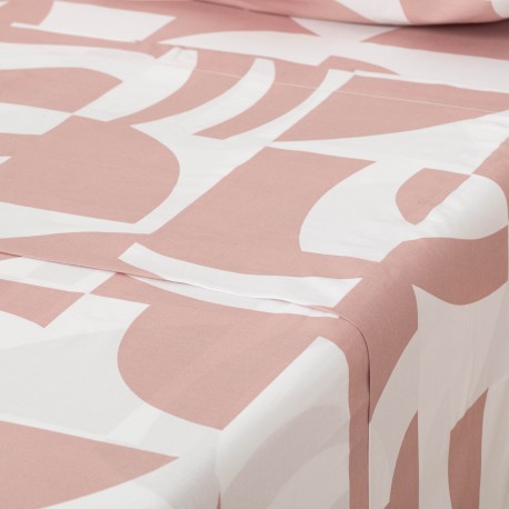 Juego de sábanas algodón Martineli malva