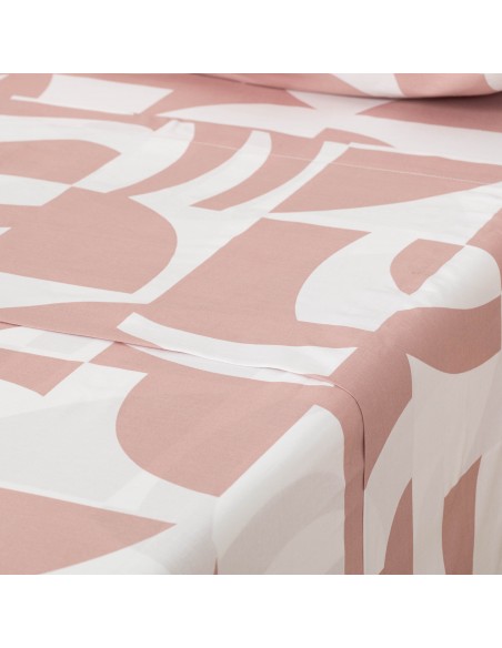 Juego de sábanas algodón Martineli malva