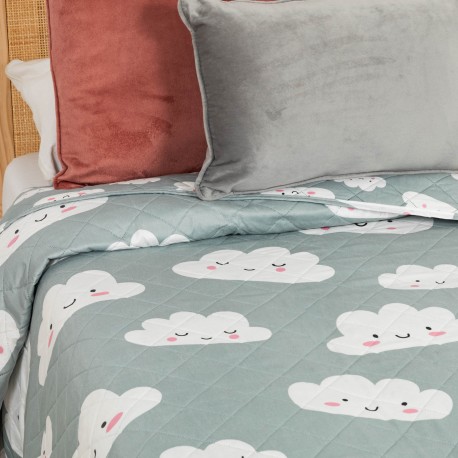 Colcha bouti Habana celeste