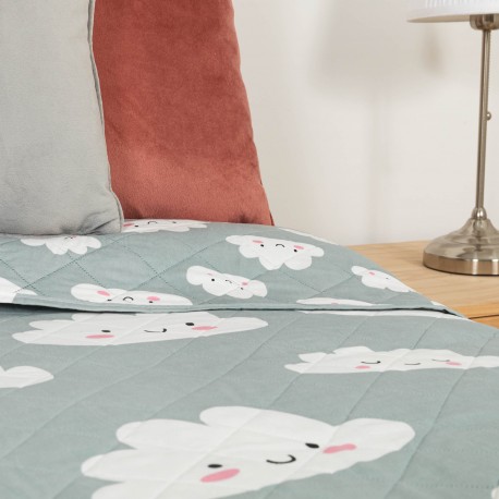 Colcha bouti Habana celeste