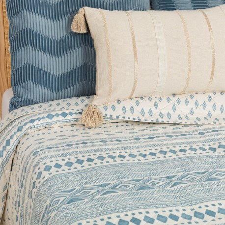 Colcha bouti Zorione indigo