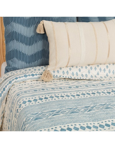 Colcha bouti Zorione indigo