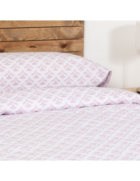 Funda nórdica algodón Etea malva