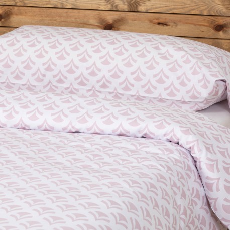Funda nórdica algodón Etea malva